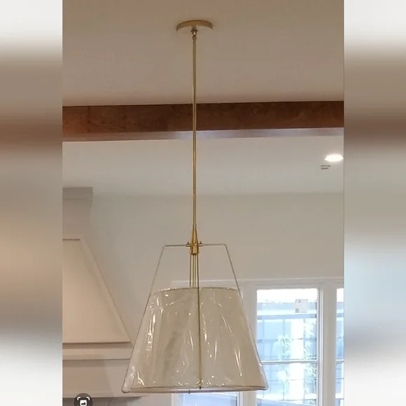 Large conical drum kitchen pendant lights